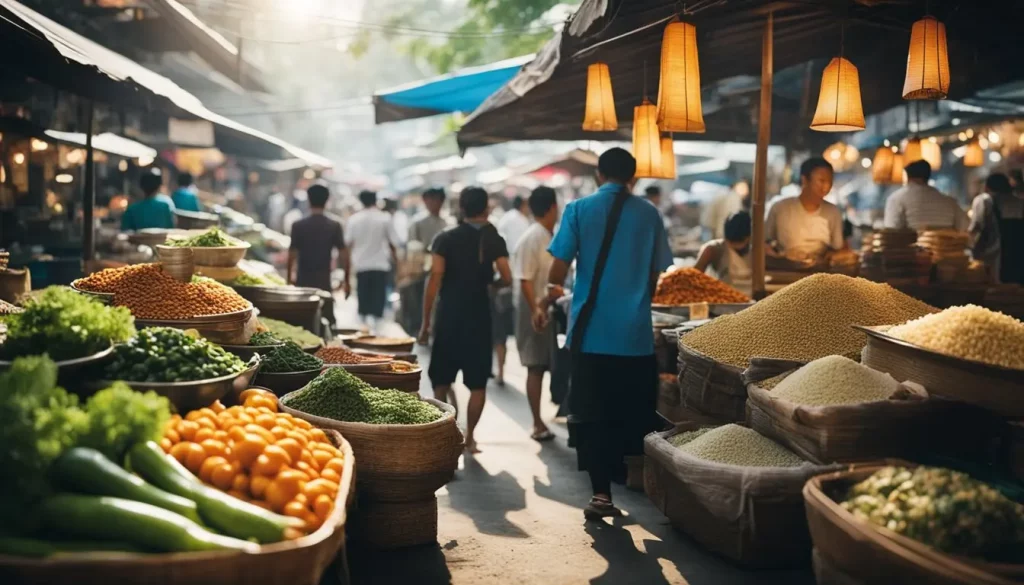 Ein Marktplatz in Thailand