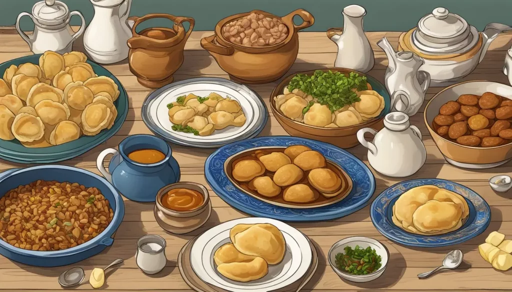 Polnisches Essen auf einem Tisch